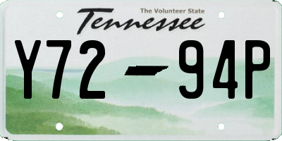 TN license plate Y7294P