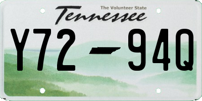TN license plate Y7294Q