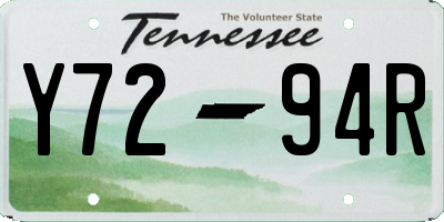 TN license plate Y7294R
