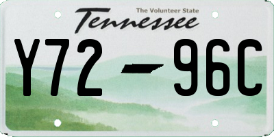 TN license plate Y7296C