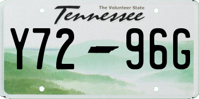 TN license plate Y7296G