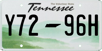 TN license plate Y7296H
