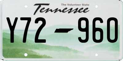 TN license plate Y7296O