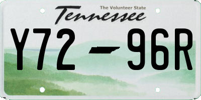 TN license plate Y7296R