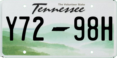 TN license plate Y7298H