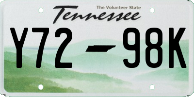 TN license plate Y7298K
