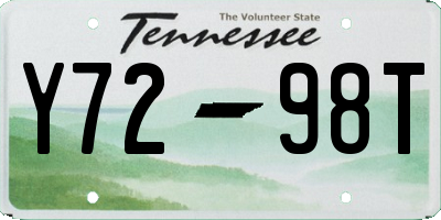 TN license plate Y7298T