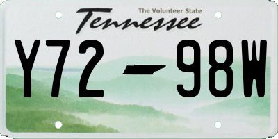 TN license plate Y7298W