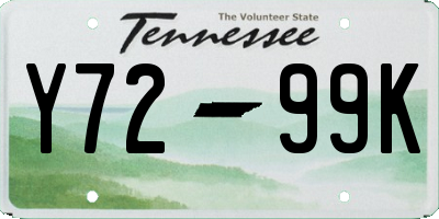 TN license plate Y7299K