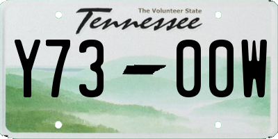 TN license plate Y7300W