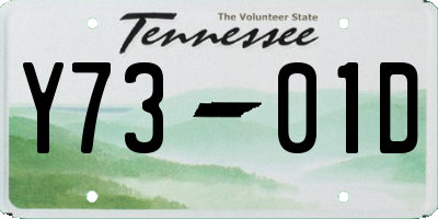 TN license plate Y7301D