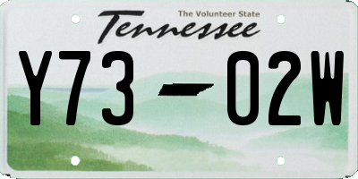 TN license plate Y7302W