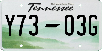 TN license plate Y7303G