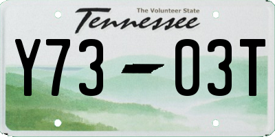 TN license plate Y7303T
