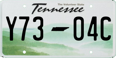 TN license plate Y7304C
