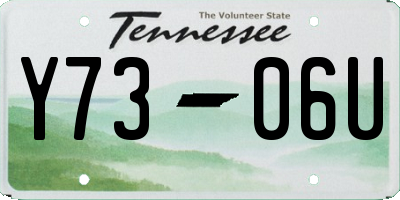TN license plate Y7306U