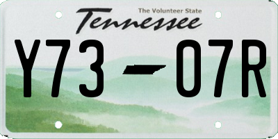 TN license plate Y7307R