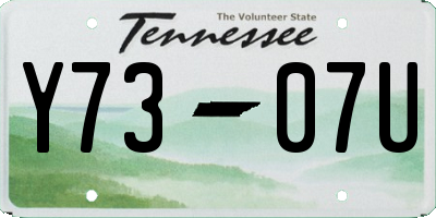 TN license plate Y7307U