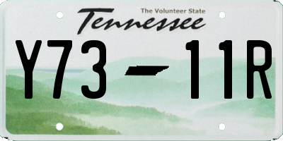 TN license plate Y7311R