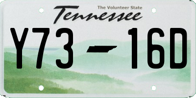 TN license plate Y7316D