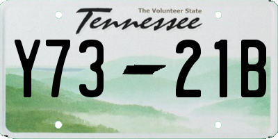 TN license plate Y7321B