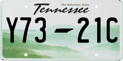 TN license plate Y7321C
