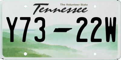 TN license plate Y7322W