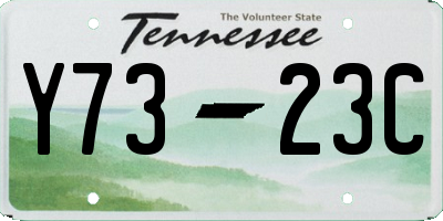 TN license plate Y7323C
