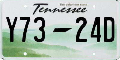 TN license plate Y7324D