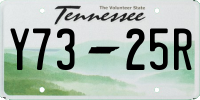 TN license plate Y7325R