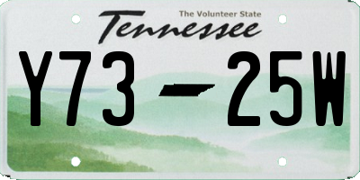 TN license plate Y7325W