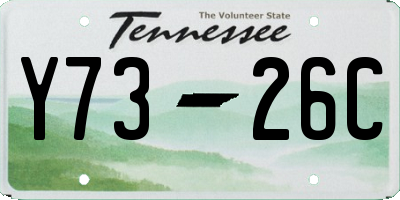TN license plate Y7326C