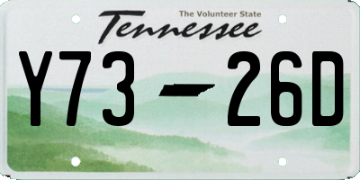 TN license plate Y7326D