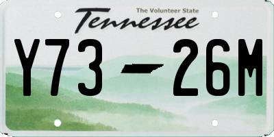 TN license plate Y7326M