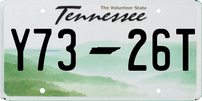 TN license plate Y7326T
