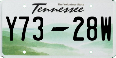 TN license plate Y7328W