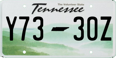 TN license plate Y7330Z