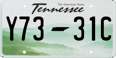 TN license plate Y7331C