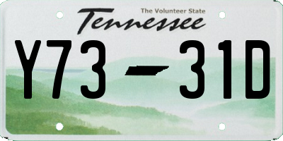 TN license plate Y7331D