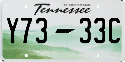 TN license plate Y7333C