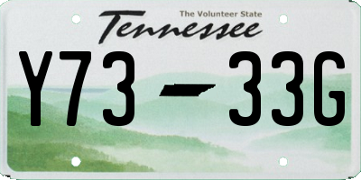 TN license plate Y7333G