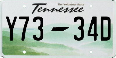 TN license plate Y7334D