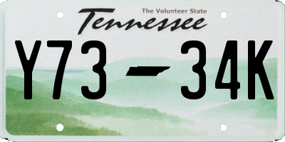 TN license plate Y7334K