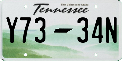 TN license plate Y7334N