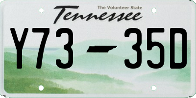 TN license plate Y7335D