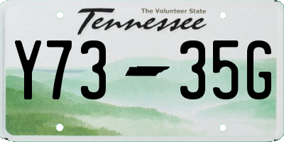 TN license plate Y7335G