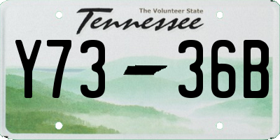 TN license plate Y7336B