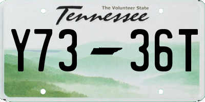 TN license plate Y7336T
