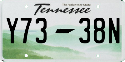 TN license plate Y7338N