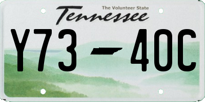 TN license plate Y7340C